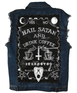 Blackcraft Cult Hail Satan And Drink Coffee - Back Patch