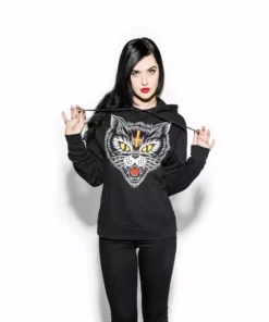 Blackcraft Cult Hell Cat - Hooded Pullover Sweater