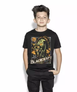 Blackcraft Cult Vintage Halloween Cat - Child's Tee