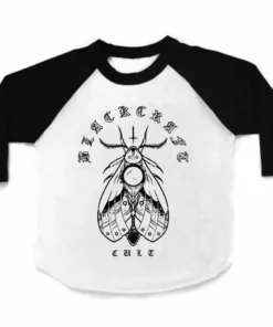 Blackcraft Cult Kids Moth Planchette - Child's Baseball Tee 7 Blackcraft Cult Kids Moth Planchette - Child's Baseball Tee