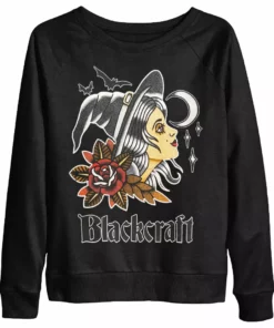 Blackcraft Cult Womens Bat Witch - Women's Scoop Neck Sweater