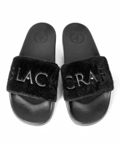 HK East Blackcraft Faux Fur - Premium Pool Slides