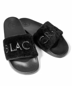 HK East Blackcraft Faux Fur - Premium Pool Slides