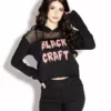 ACDC Slime Staple - Mesh Crop Hoodie Womens