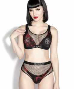 ACDC Womens Believe In Yourself Blood Moon Mesh Top