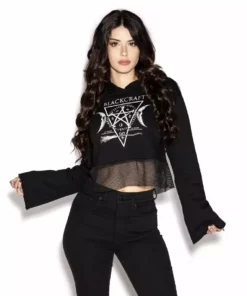 ACDC Coven - Wide Sleeve Crop Hoodie
