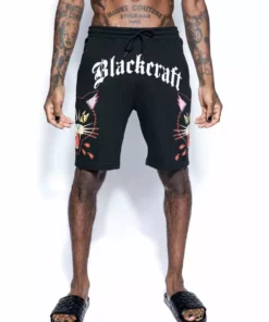 Blackcraft Cult Mens Hell Cat Flash Shorts
