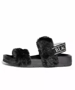 HK East Womens Esme - Staple Faux Fur Slide