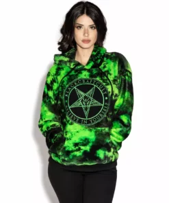 ACDC Womens Believe In Yourself - Green Lightning Dye Cozy Pullover