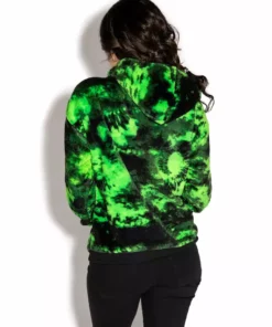 ACDC Womens Believe In Yourself - Green Lightning Dye Cozy Pullover