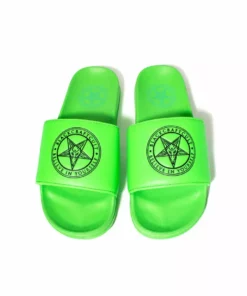 NYLA Green Believe In Yourself - Pool Slides Mens