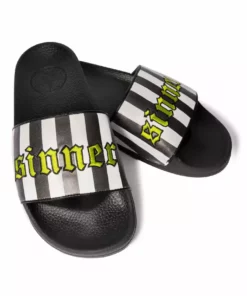 HK East Mens Beetle Striped Sinner - Premium Pool Slides