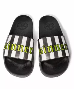 HK East Mens Beetle Striped Sinner - Premium Pool Slides