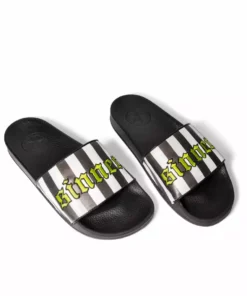 HK East Mens Beetle Striped Sinner - Premium Pool Slides