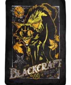 ACDC Vintage Halloween Cat - Throw Blanket Misc.