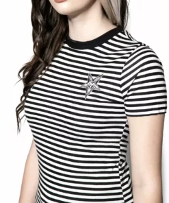 ACDC Womens Baphomet - Striped Women's Tee