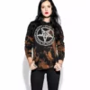 Blackcraft Cult Believe In Yourself - Bleach Wash Hooded Pullover Sweater Mens