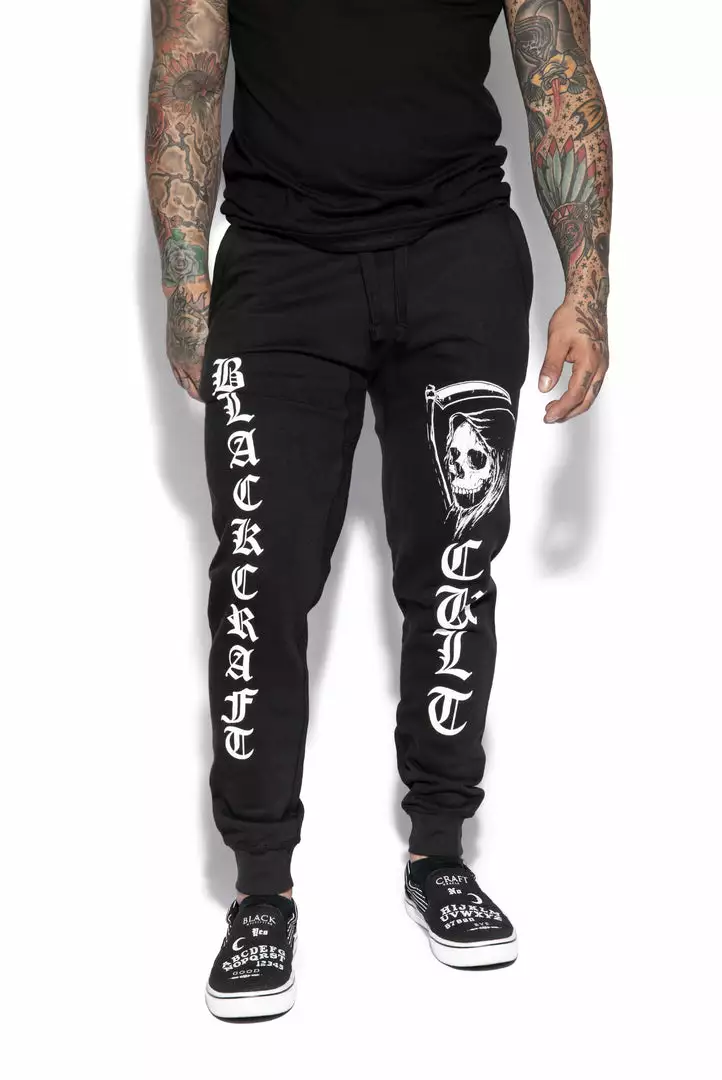 Blackcraft Cult Mens Reaper Head Joggers 3 Blackcraft Cult Mens Reaper Head Joggers