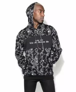 ACDC Demons Print - Color Block Hooded Pullover