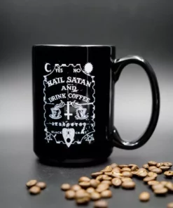Blackcraft Cult Drinkware Hail Satan And Drink Coffee - Coffee Mug