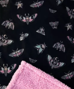 ACDC Misc. Pastel Death Moth - Sherpa Blanket