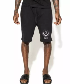 Blackcraft Cult Mens Pentagram Moon Sweat Shorts