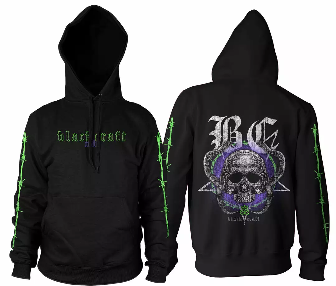Blackcraft Cult Snake Skull - Hooded Pullover Sweater Mens 6 Blackcraft Cult Snake Skull - Hooded Pullover Sweater Mens