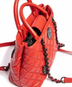 IDS Believe In Yourself - Red Quilted Satchel