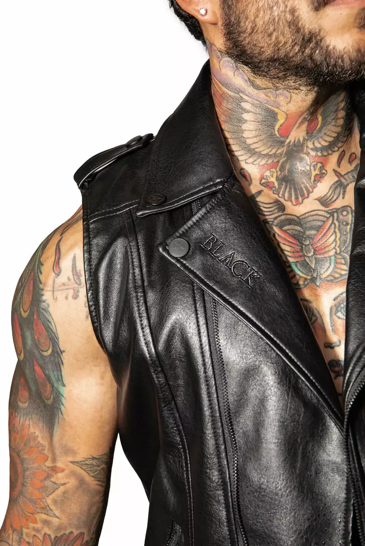 HK East Mens BCC Faux Leather Vest 8 HK East Mens BCC Faux Leather Vest