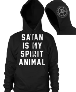 Blackcraft Cult Mens Satan Is My Spirit Animal - Hooded Pullover Sweater