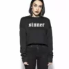 Blackcraft Cult Womens Sinner - Women's Cropped Crewneck