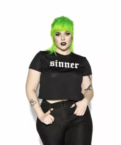Blackcraft Cult Womens Sinner - Flowy Crop Tee