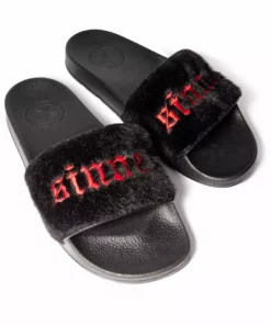 HK East Sinner Faux Fur - Premium Pool Slides
