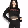 ACDC Sinner Patch - Wide Sleeve Crop Hoodie